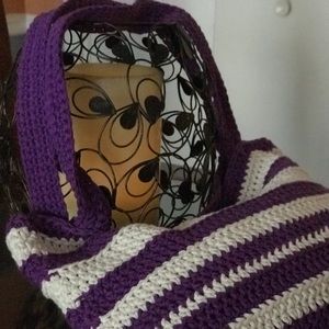 Crochet cotton bag